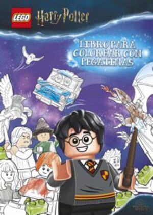 LEGO HARRY POTTER LIBRO PARA COLOREAR CON PEGATIN