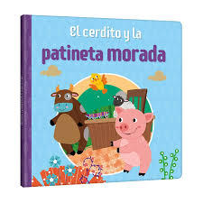 CERDITO Y PATINETA MORADA