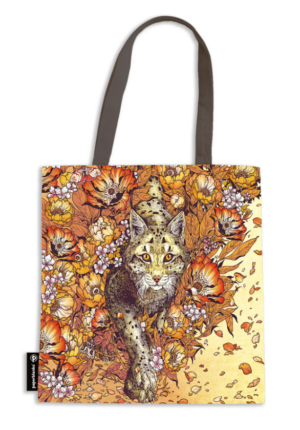 ERICA WILLIAMS ART / LYNX RISING / CANVAS BAG /