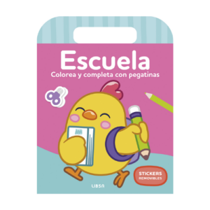 COLOREA Y COMPLETA CON PEGATINAS - ESCUELA