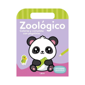 COLOREA Y COMPLETA CON PEGATINAS - ZOOLOGICO